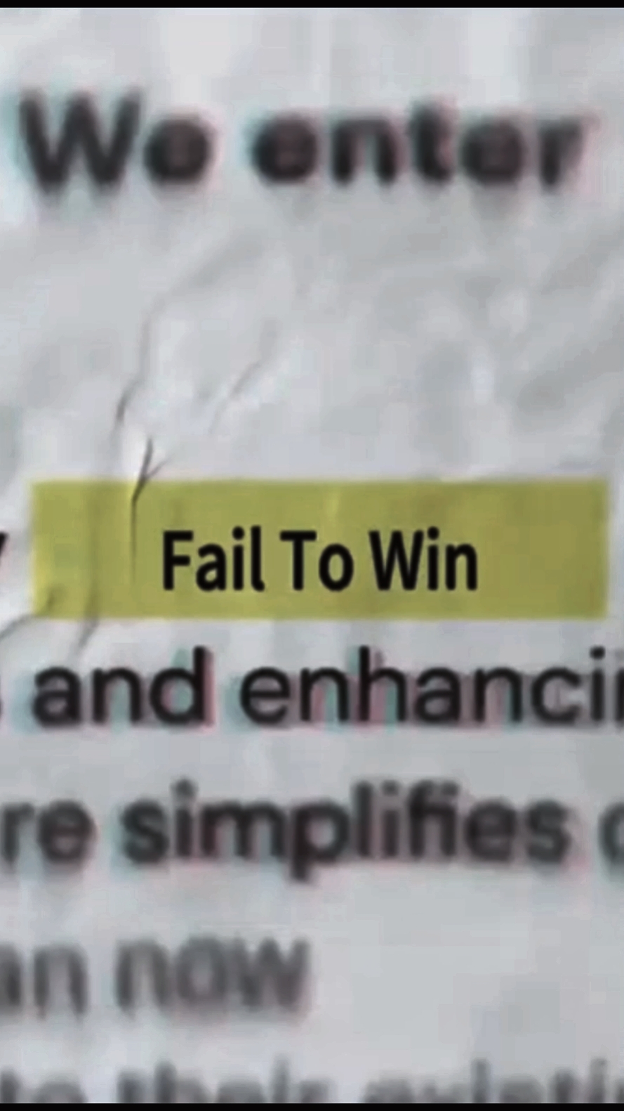fail to win