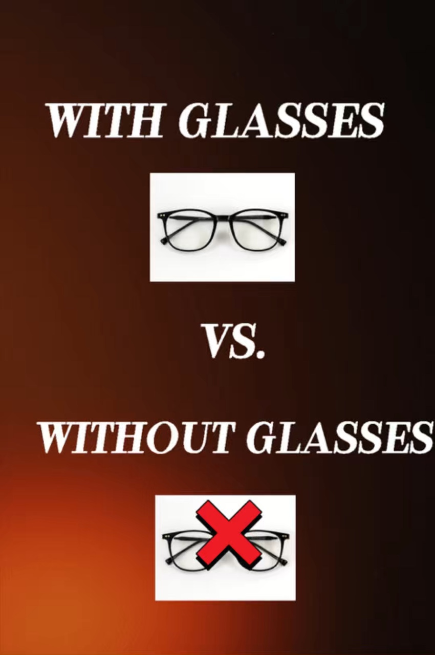 with/without glasses