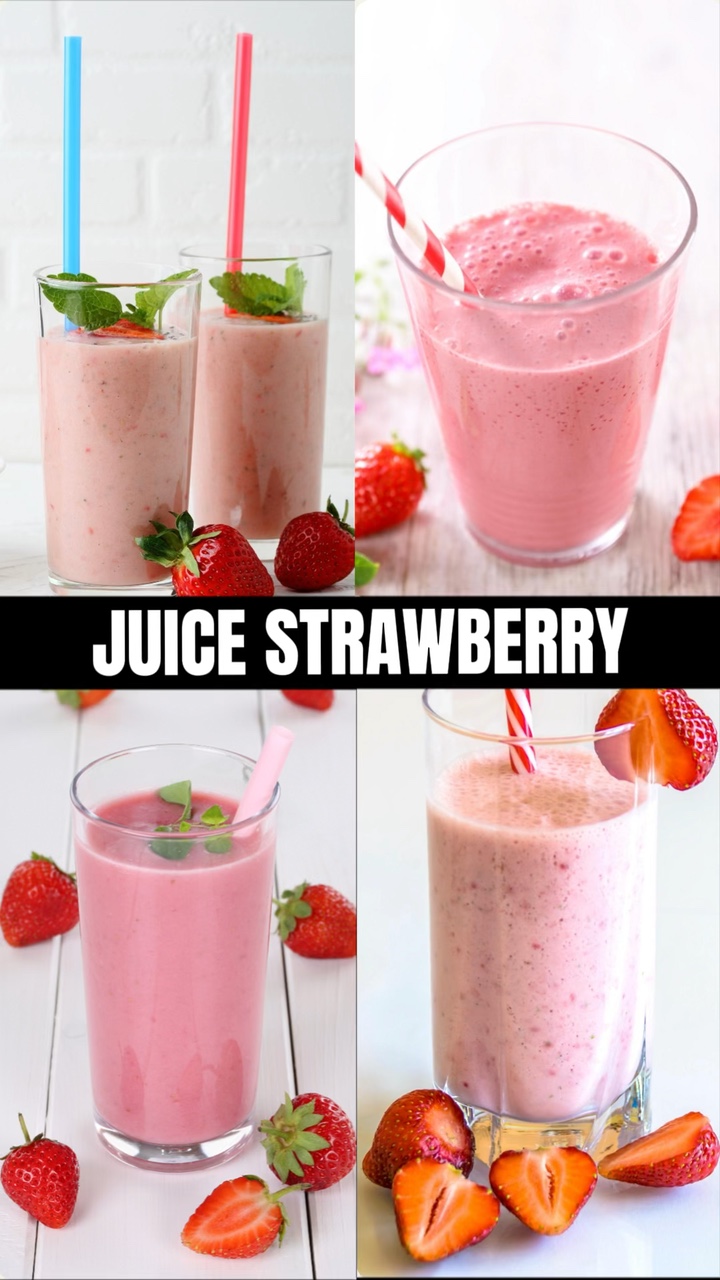 Exhibición De Productos De Jugo De Fresa