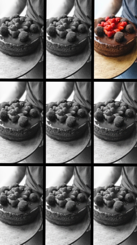 小屏幕中的食品显示 