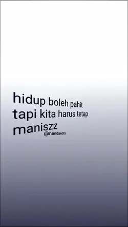 hidup boleh pahit