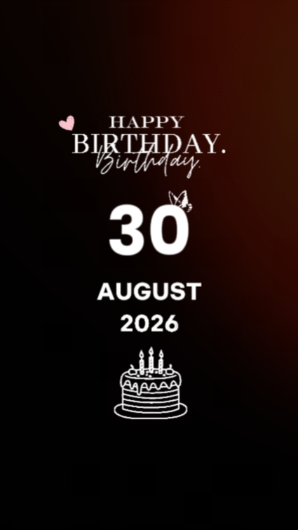 Hbd mylove 30 august
