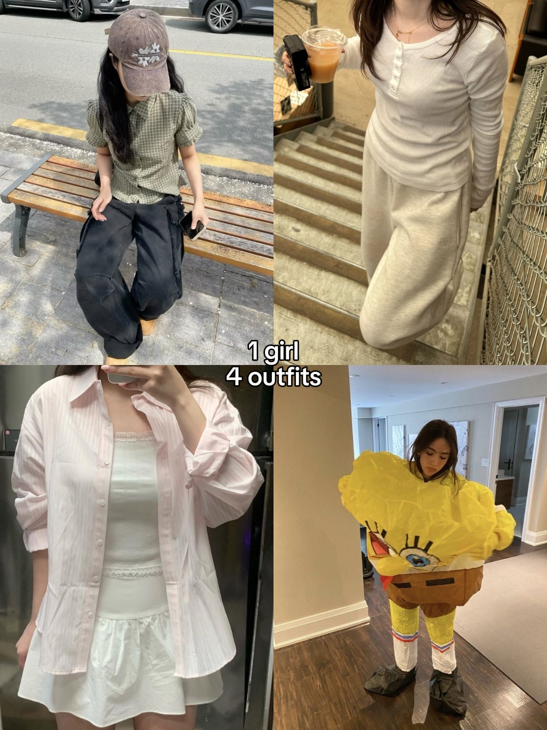 1 girl 4 outfits 