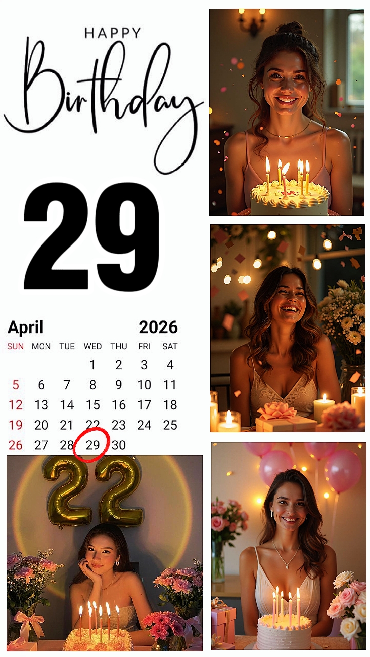 Feliz cumpleaños 29 de abril 