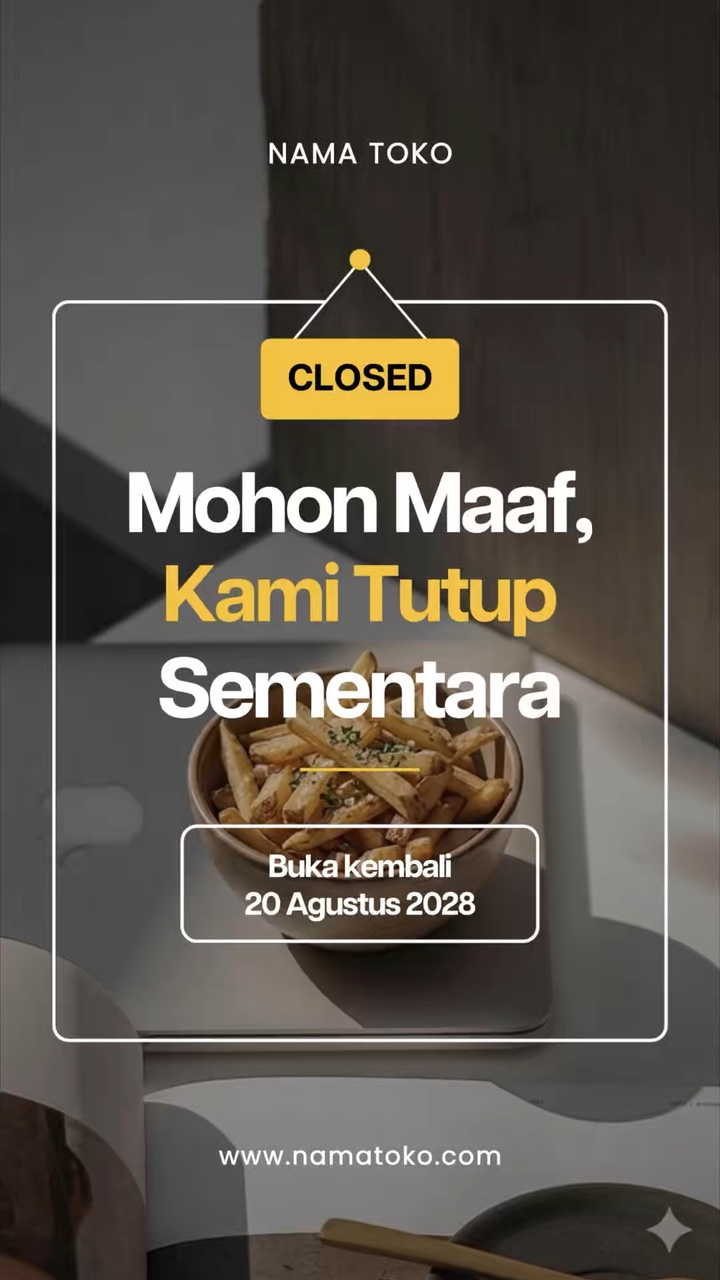 Toko kami tutup