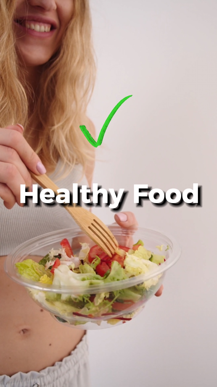 Contraste De Pantalla De Productos De Alimentos Saludables Estilo TikTok