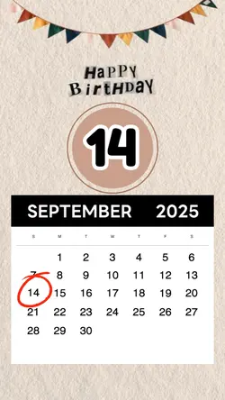 BDAY 14 September