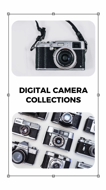 Affichage du produit de l'appareil photo numérique style TikTok 