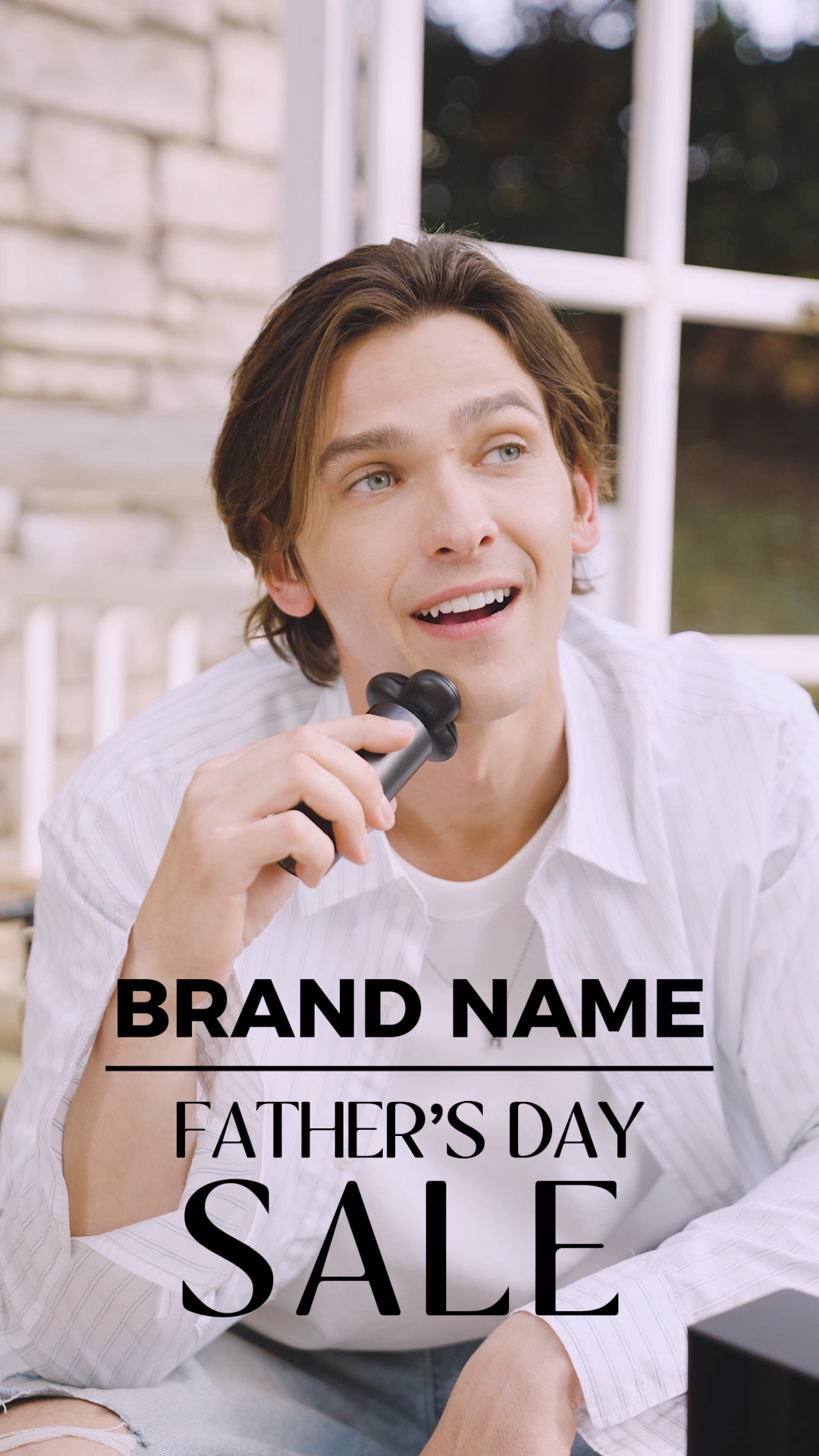 Modelo de negócio do dia dos pais Cuidados pessoais Estilo brilhante natural