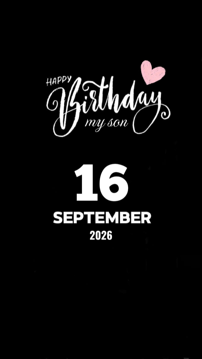 BDAY SON 16 SEP