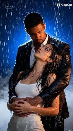 casal na chuva IA 