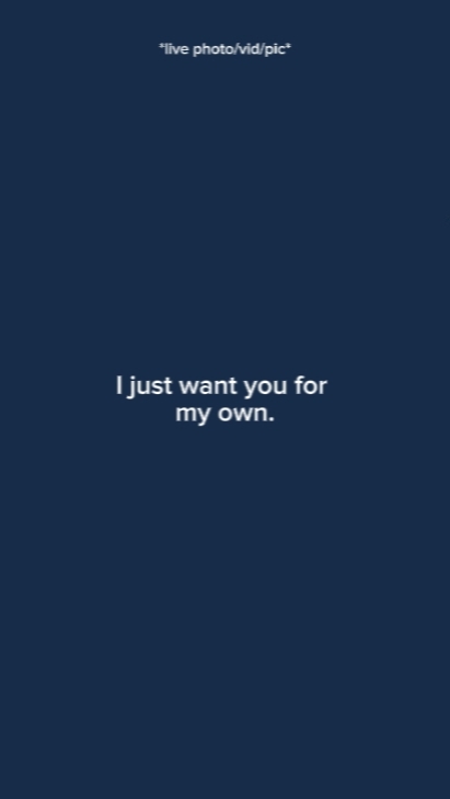 Ijustwantyouformyown