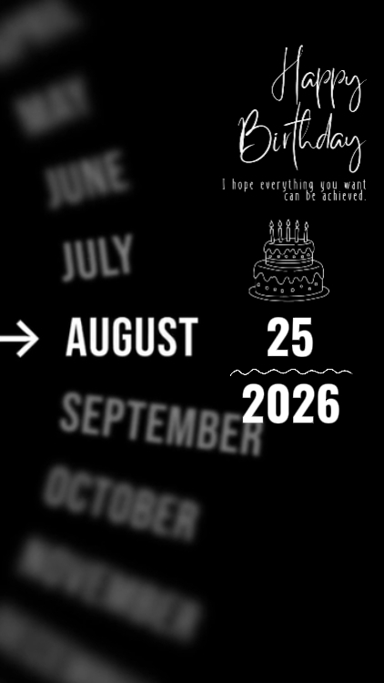 BDAY SOHN 25. AUGUST
