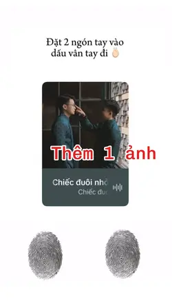 Đặt 2 ngón tay vào 