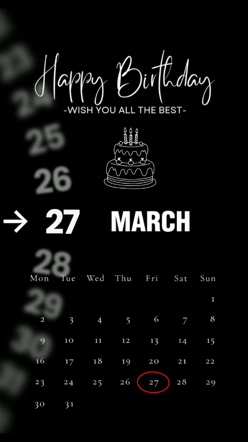 ULANG TAHUN 27 MARET