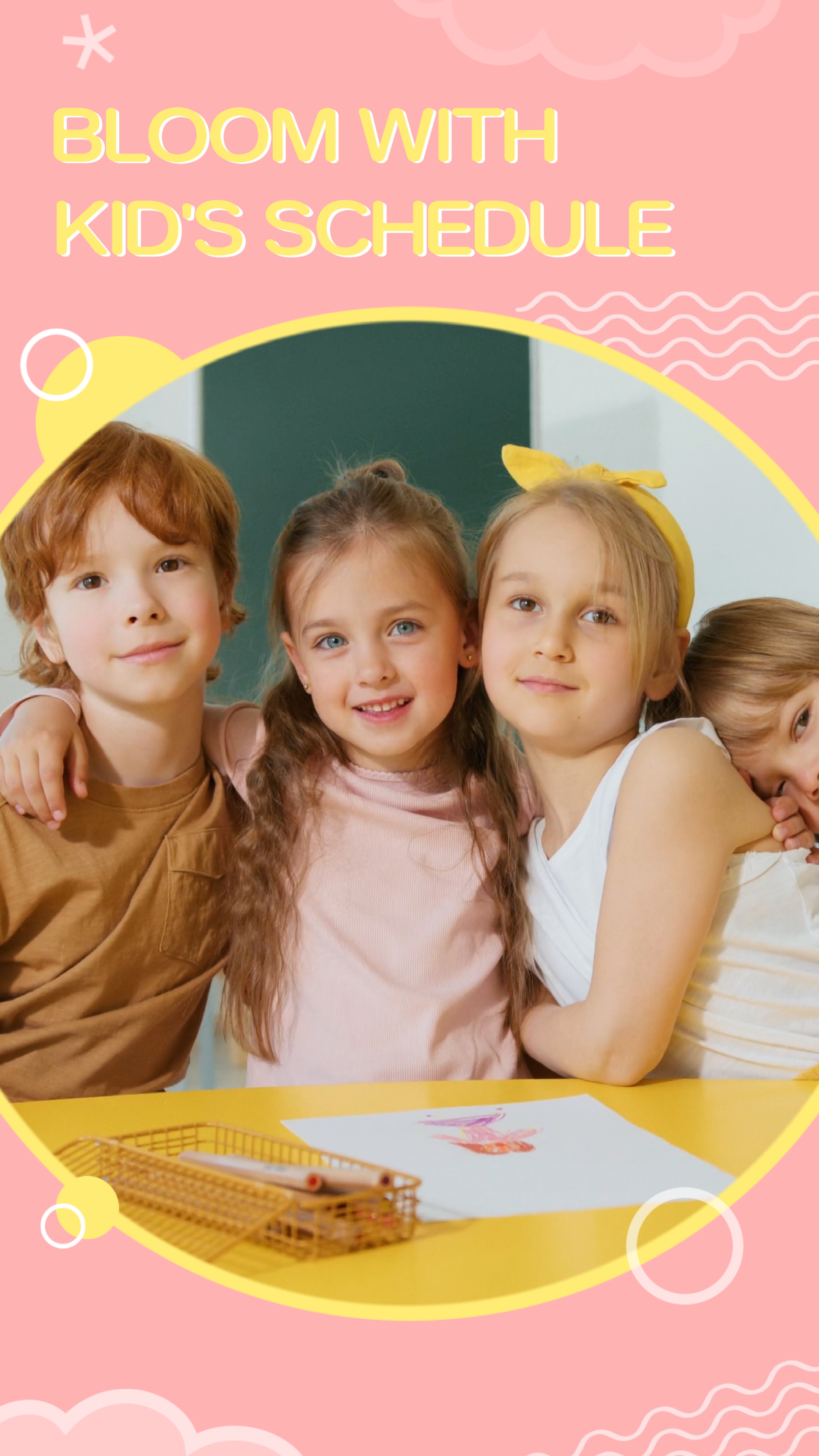 Warme bunte Stil Vorschule Programm Förderung
