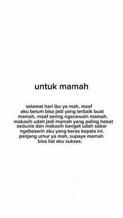untuk mamah