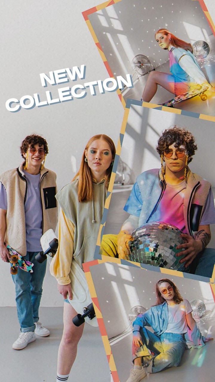 Exibição de produto de roupas de nova coleção Estilo TikTok
