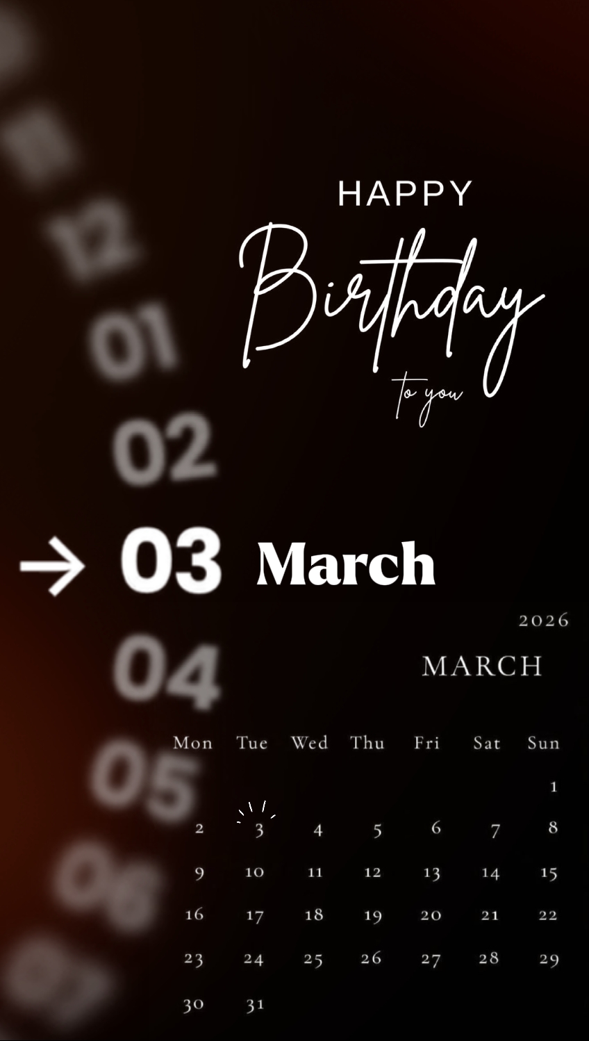 DOĞUM GÜNÜ 03 MART