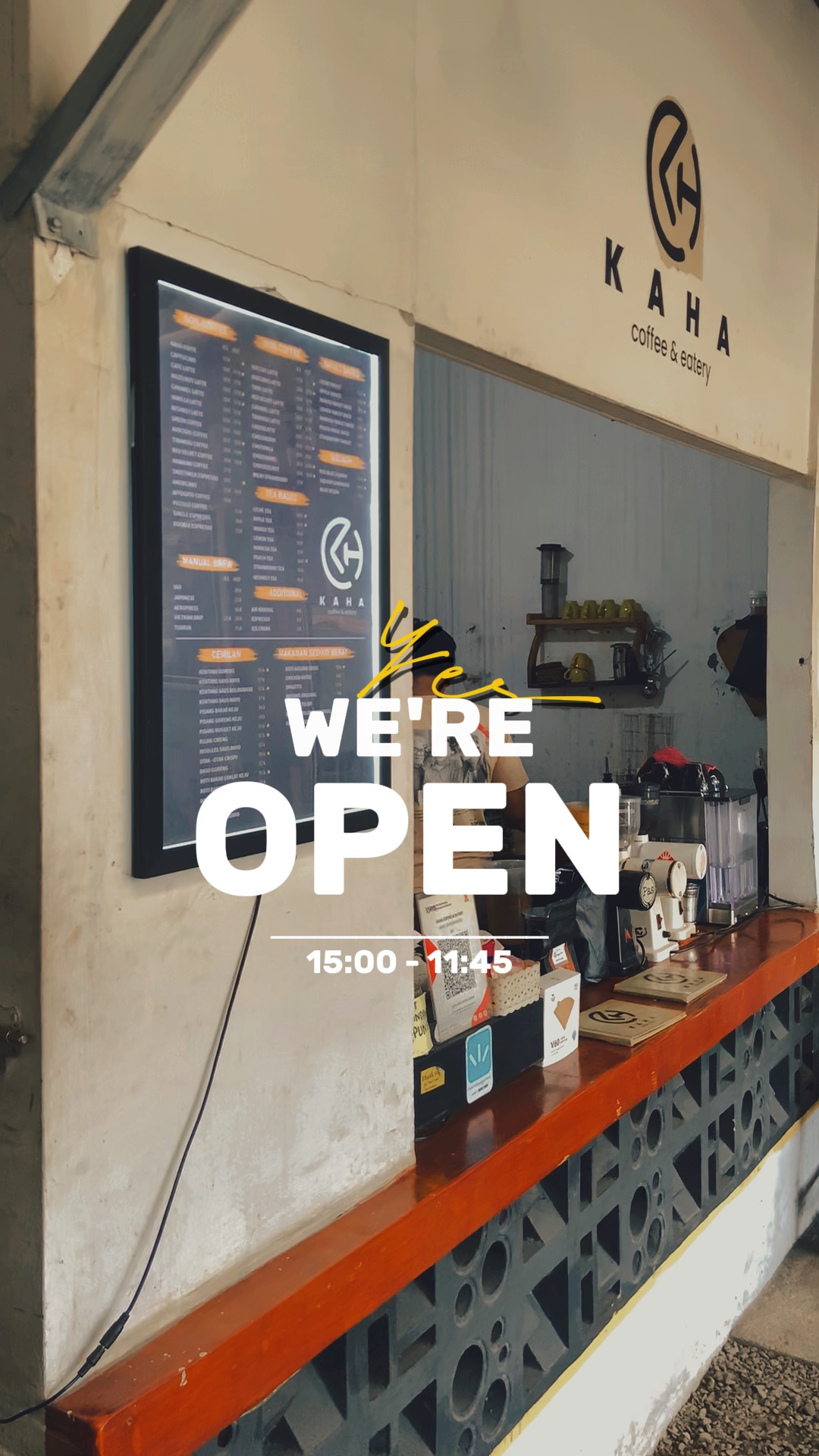 We are open