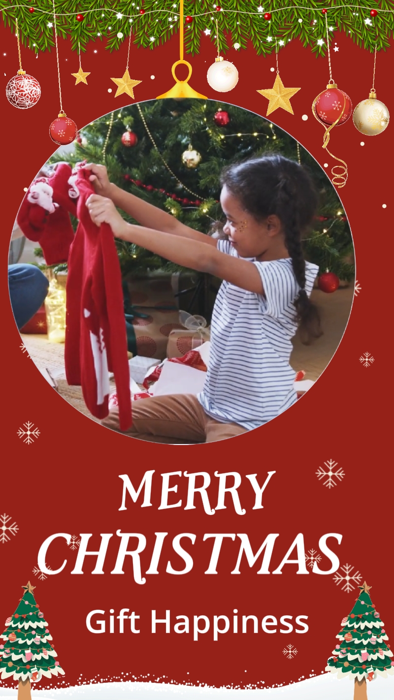 C2B Natal vermelho e verde cartazes dinâmicos modelo