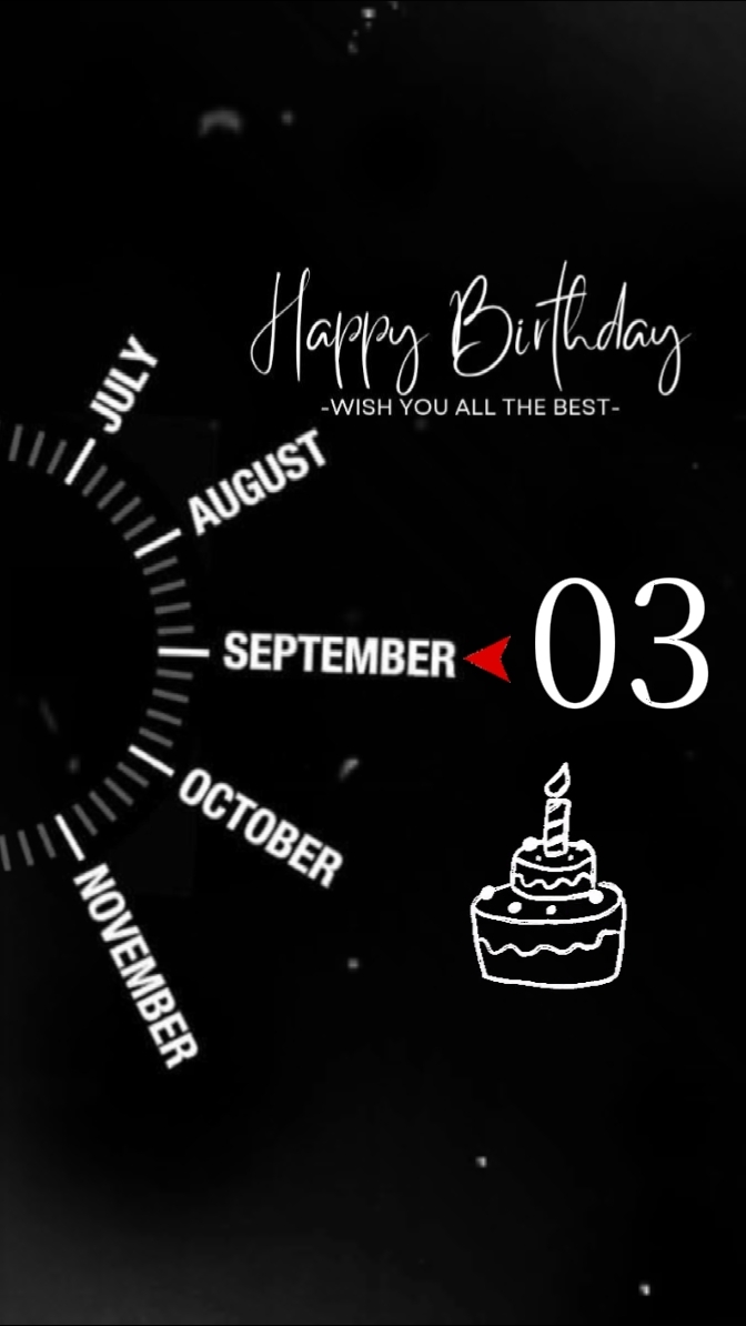 Birthday 3 September