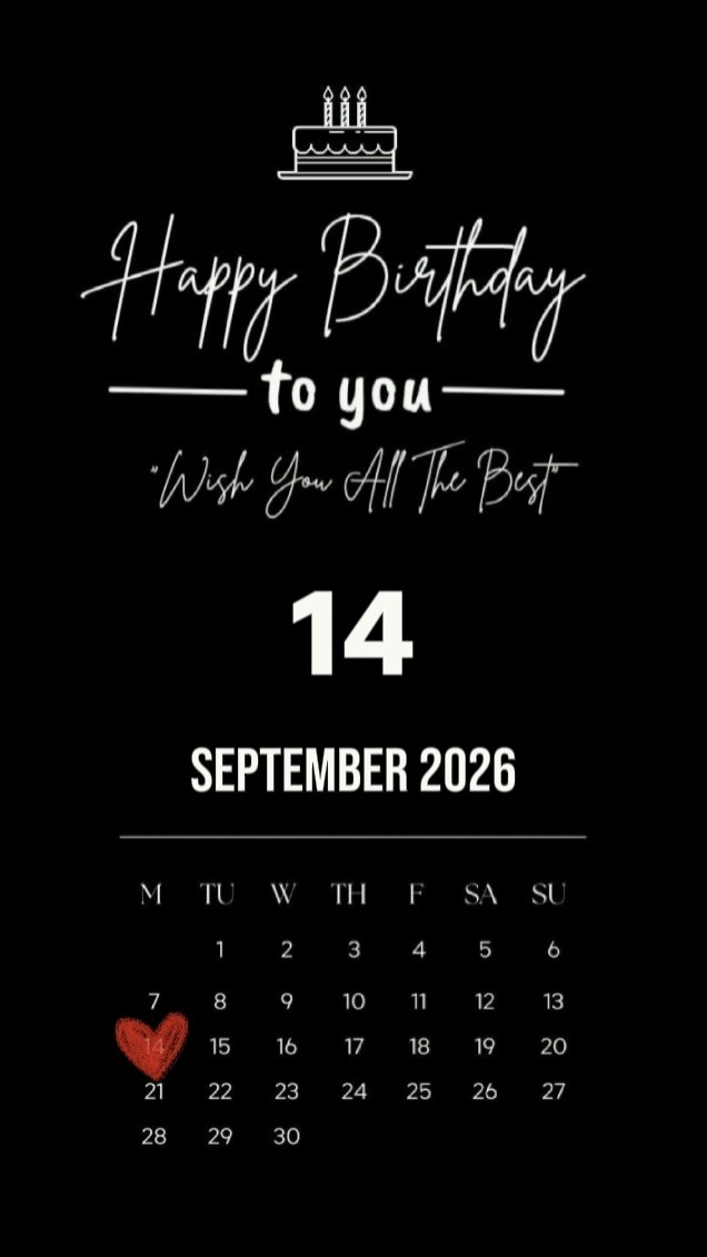HBD 14 SEPTEMBER 