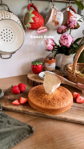 Cocinar pastel dulce