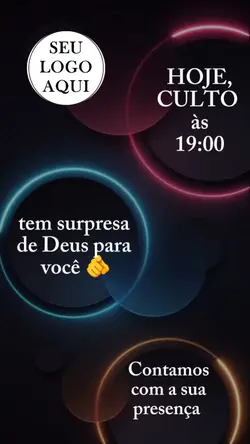 Culto hoje!