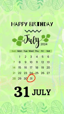 HBD 31 JULY 2024