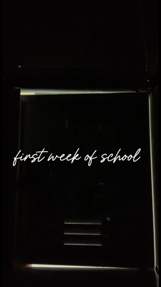 première semaine d'école
