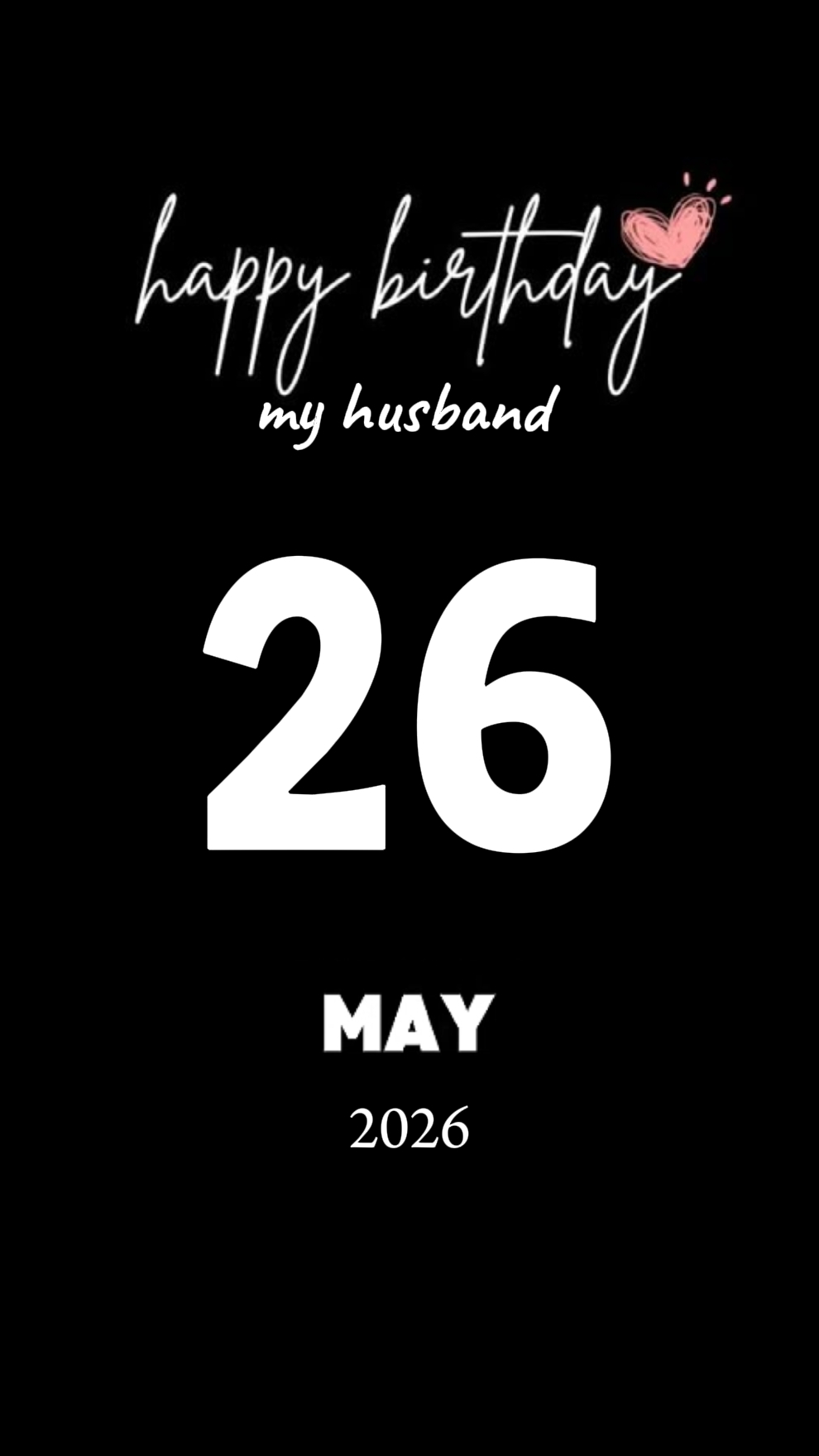 HBD HUSBAND 26 MAY 