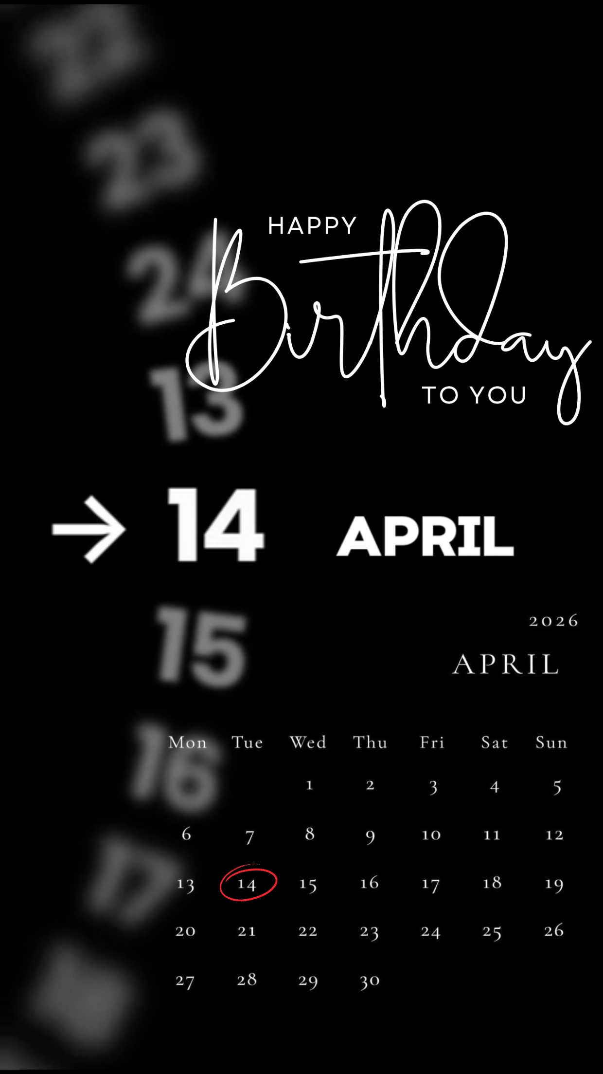BIRTHDAY 14 APRIL