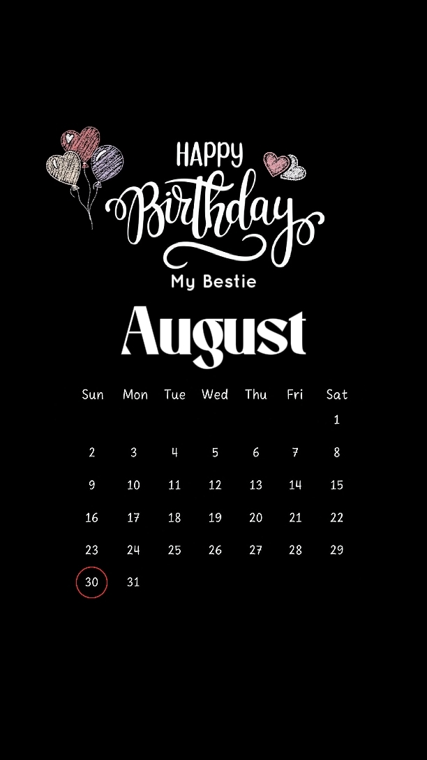 HBD BESTIE 30 AUGUST