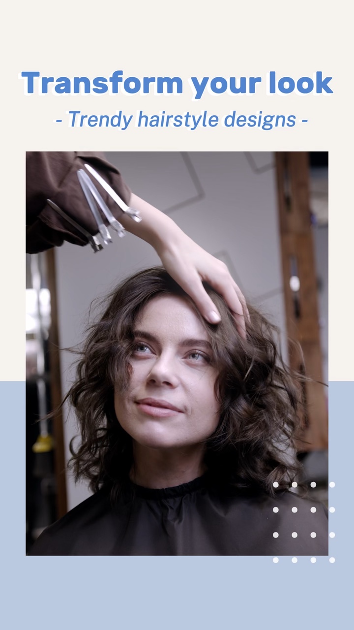 Minimalistische Videowerbung, erhältlich im Friseursalon