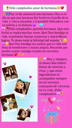 Cumpleaños hermana 