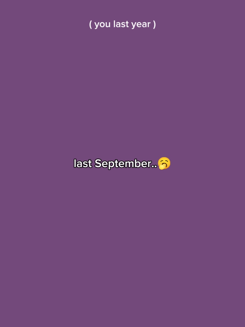 last September...