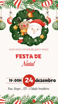 festa natal convite 