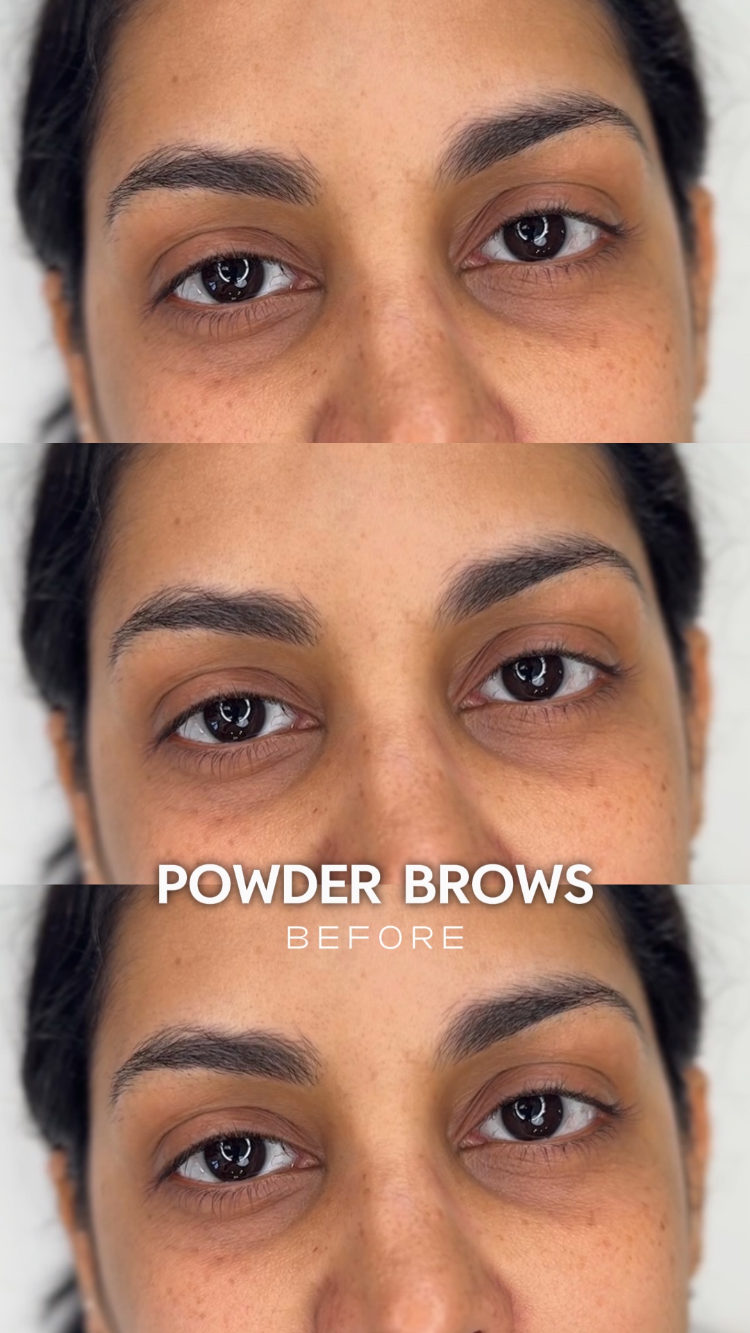 Sobrancelhas antes depois