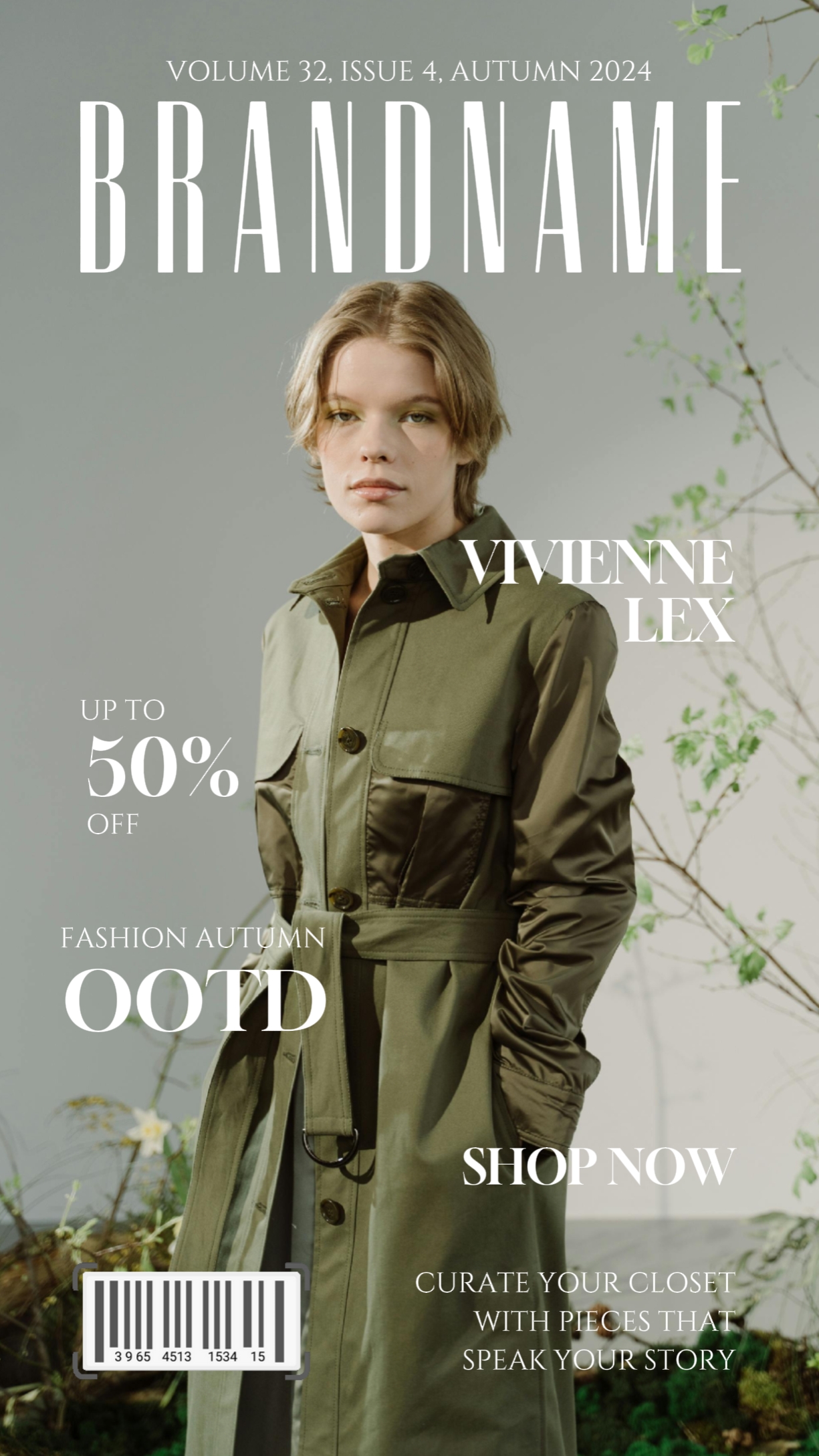 Minimalist Style Fashion Industry Autumn Apparel Bagong Template ng Promo ng Pagdating