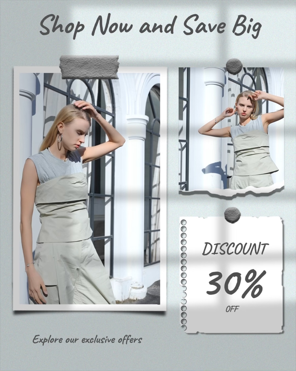 Clothing and Accessories Fresh Style Display Template