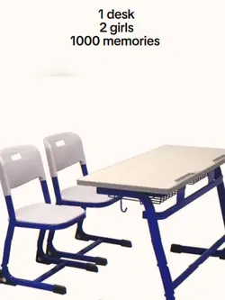 I desk, 2 girls, 100