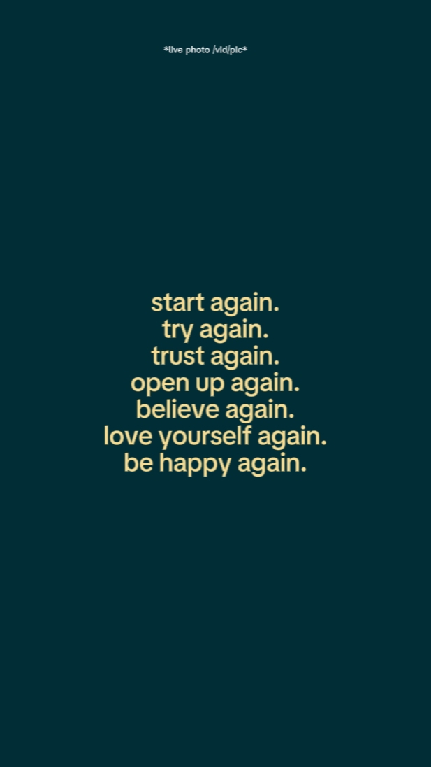 start again