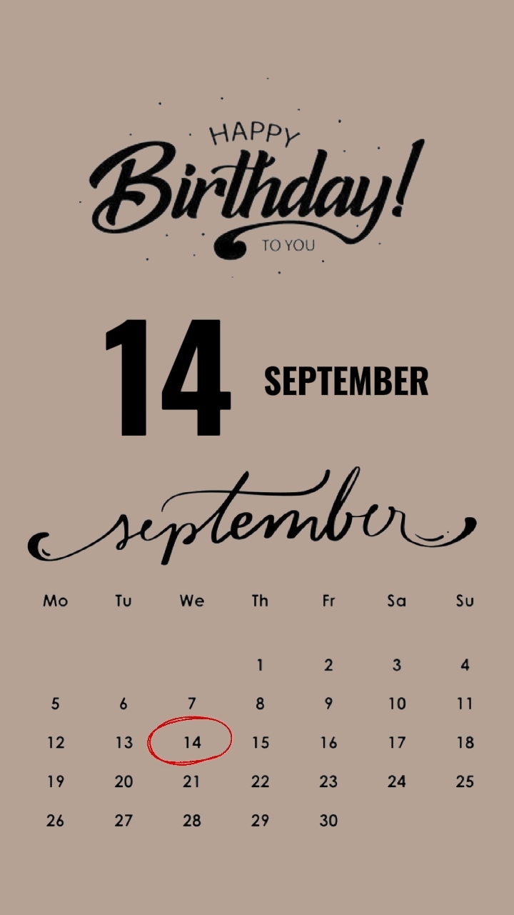 BDAY 14 SEPTEMBER