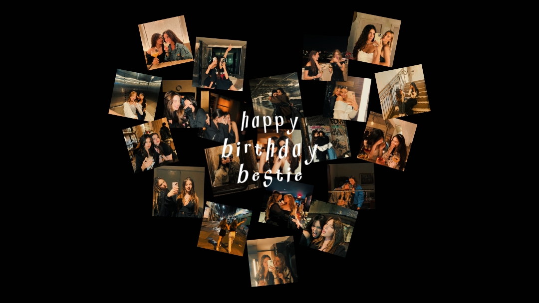 happy bday collage