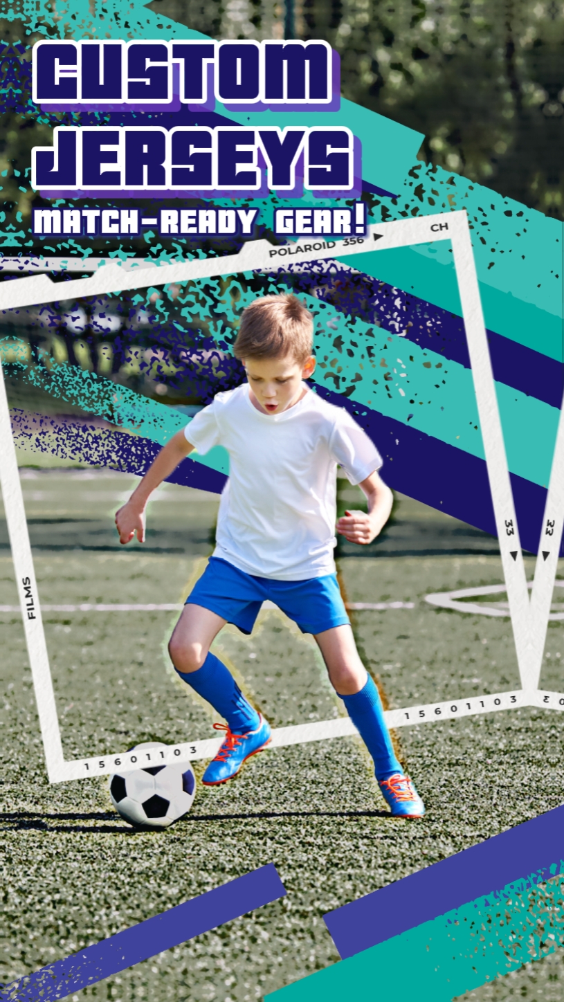Blau-grüne dynamische Fußballtrikot-Vorlagen