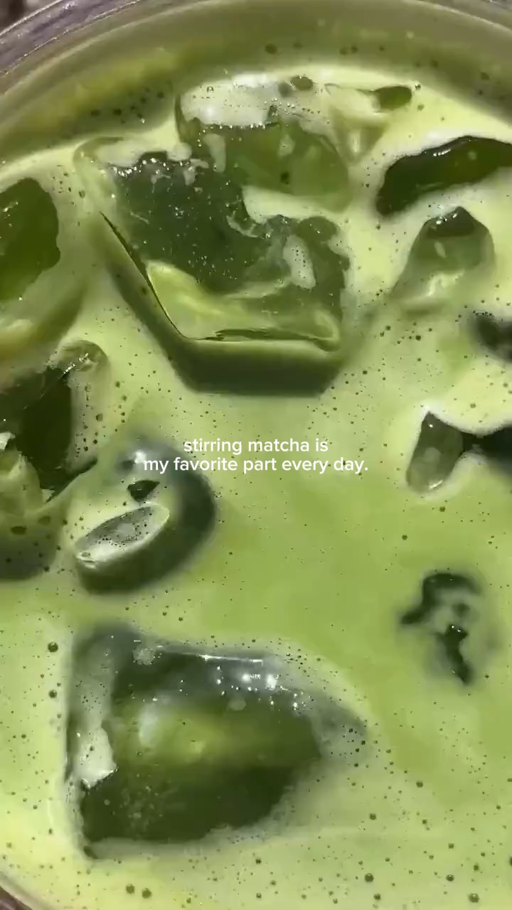 stirring matcha