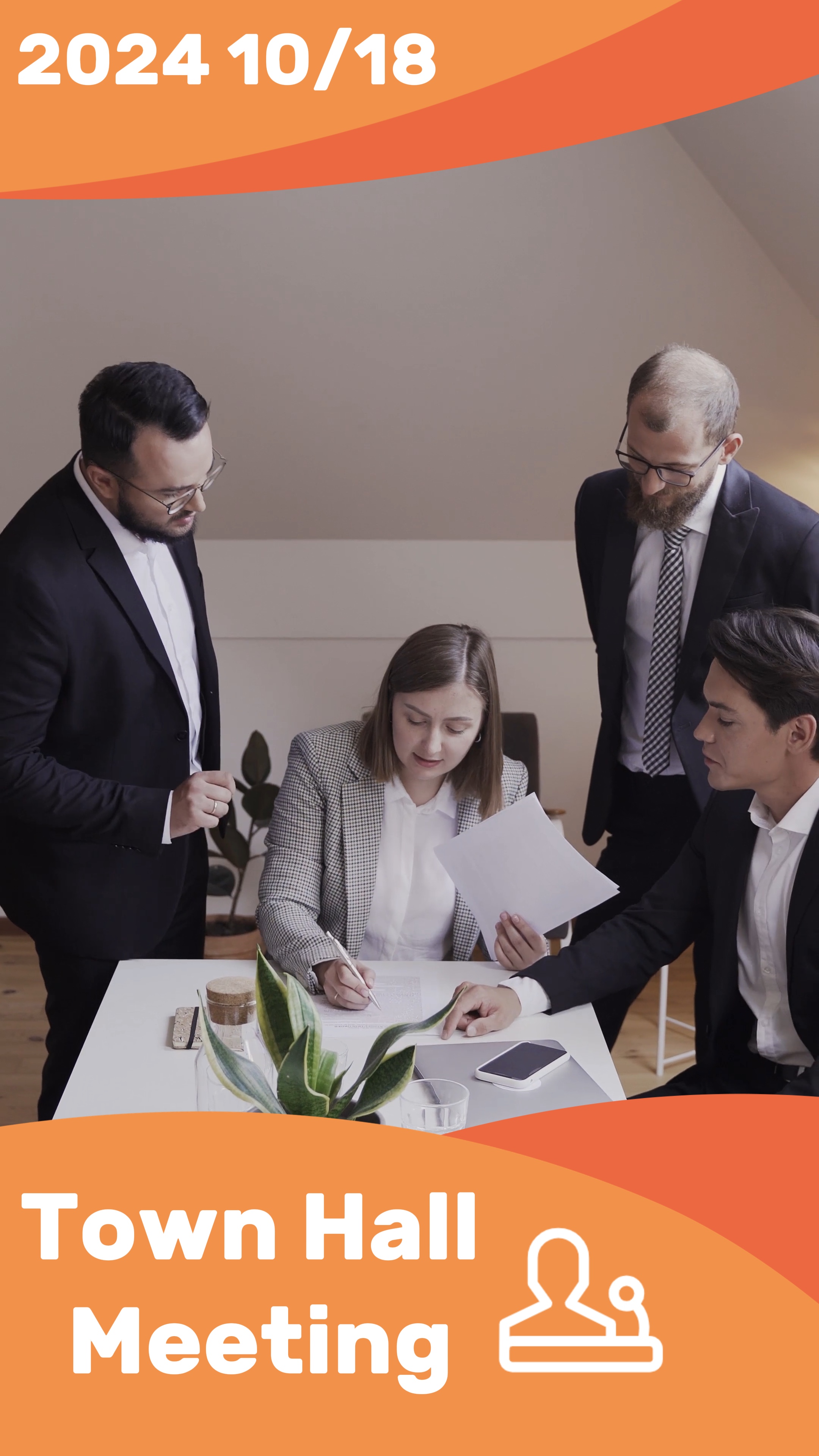 Orange Business Cooperation Promotion Template