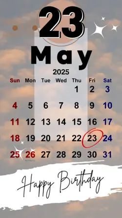 birthday 23 may 2025