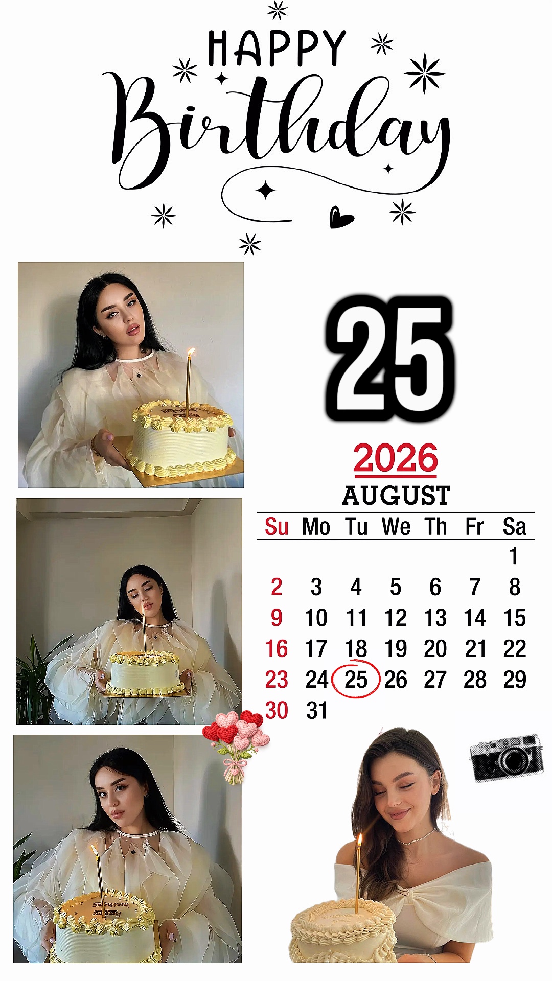 Feliz cumpleaños 25 de agosto 